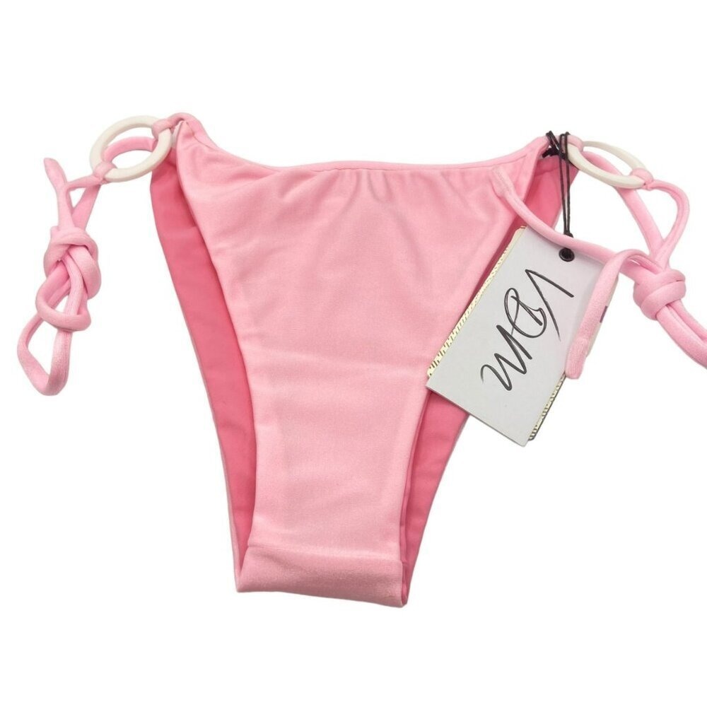 VDM The Label Revolve Pink Swimwear‎ Adjustable String Bikini Bottoms Small - Picture 6 of 13